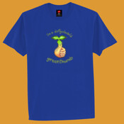 Mens DARK t-shirt (Green text)